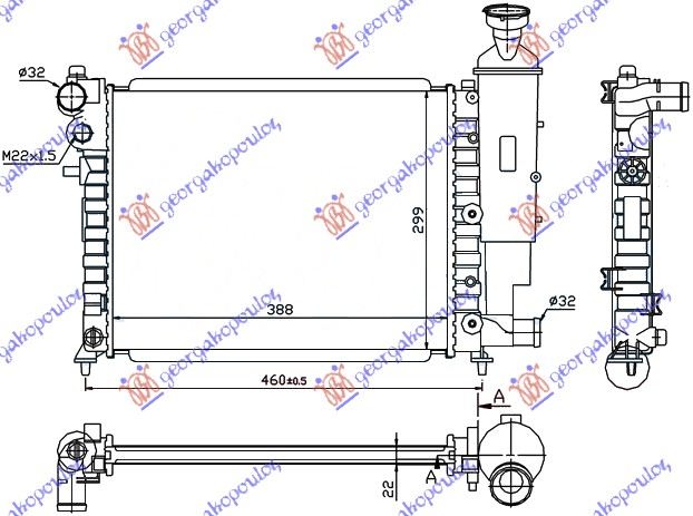 Hladnjak motora xn (39x32)
