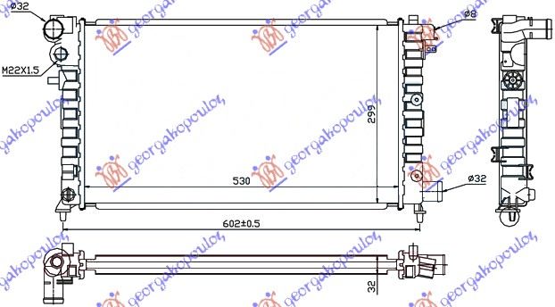 Hladnjak motora 1.5 dizel (53x29.7)
