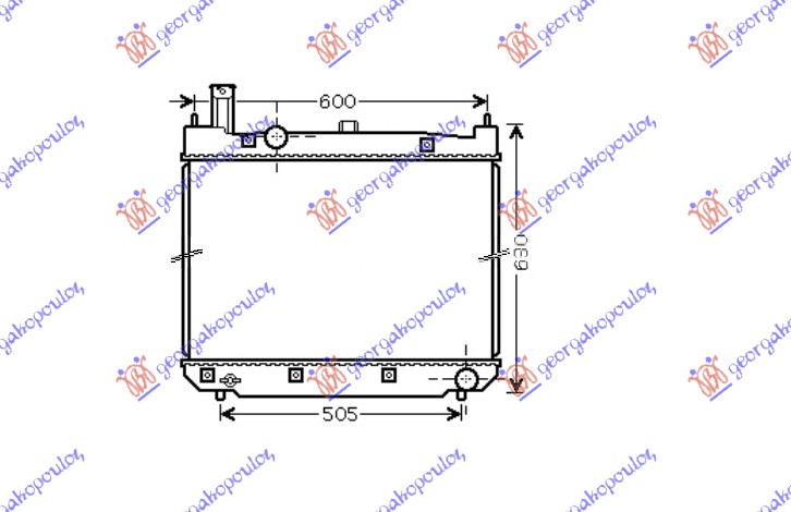 Hladnjak motora 2.5 D4d (52.5x62.5x23) 01-06