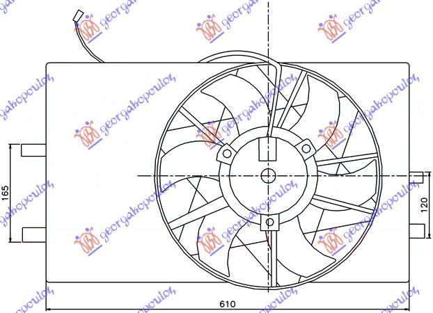 Ventilator komplet (BENZIN/DIZEL) (HLADNJAK BEZ POSUDE)