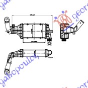 Hladnjak interkulera 2.0-2.2 dti (22.0x12.7x6.6)