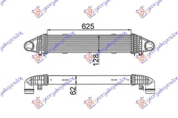 Hladnjak interkulera 1.8i 16VG. - 2.1 cdi (62x12) 100-150 kw