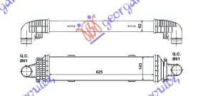Hladnjak interkulera 2.1-3.0 cdi (625x143x62