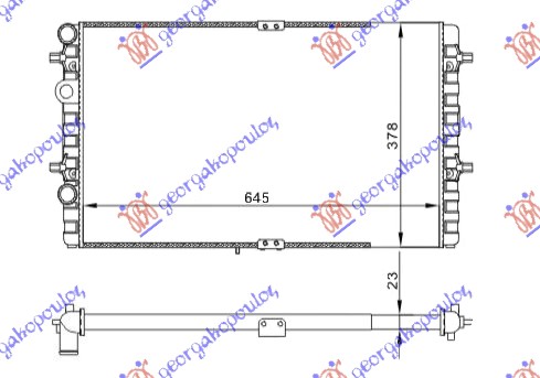 Hladnjak motora za sve modele benzin/dizel (MAN/AUTO) (+/-AC) (65x38)