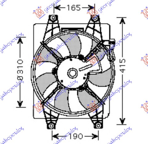 Ventilator klime komplet (BENZIN/DIZEL) (MAN/AUTO)