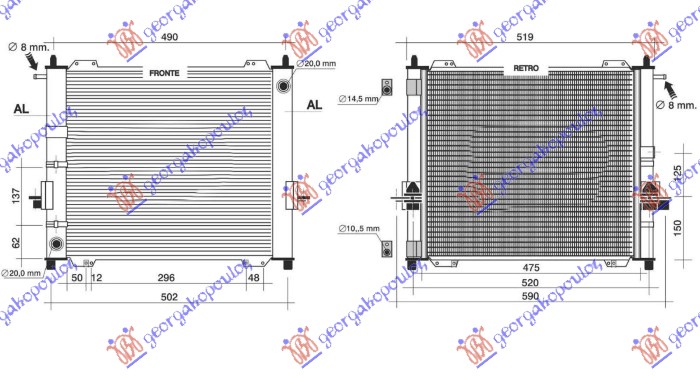 Hladnjak motora i klime 1.2 benzin (MANUELNI/AUTOMATSKI) (434x388) 03-