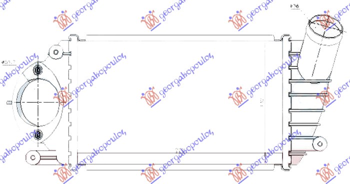 Hladnjak interkulera 1.4 TDI dizel (220x130x40)