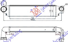 Hladnjak interkulera 2.0 td 01-03 (54x130x50) (50-62)