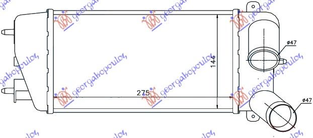 Hladnjak interkulera 1.4 HDI (275x147x64)