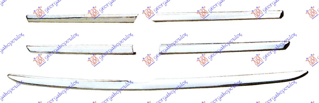 PVC maska hrom (SET)