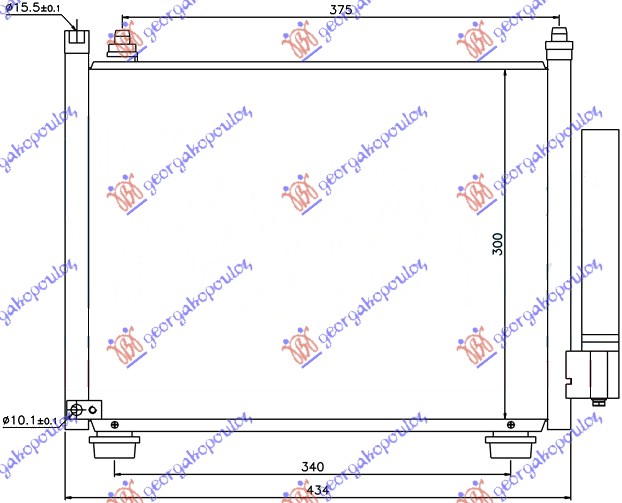 Hladnjak klime 1.3 ddis (385x308x20) 2003-