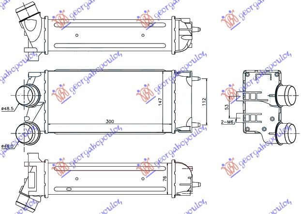 Hladnjak interkulera 1.6 HDI (30x150x80) 09-