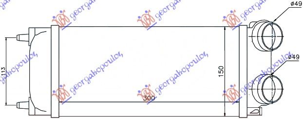 Hladnjak interkulera 1.6 HDI (30x147x85) -09