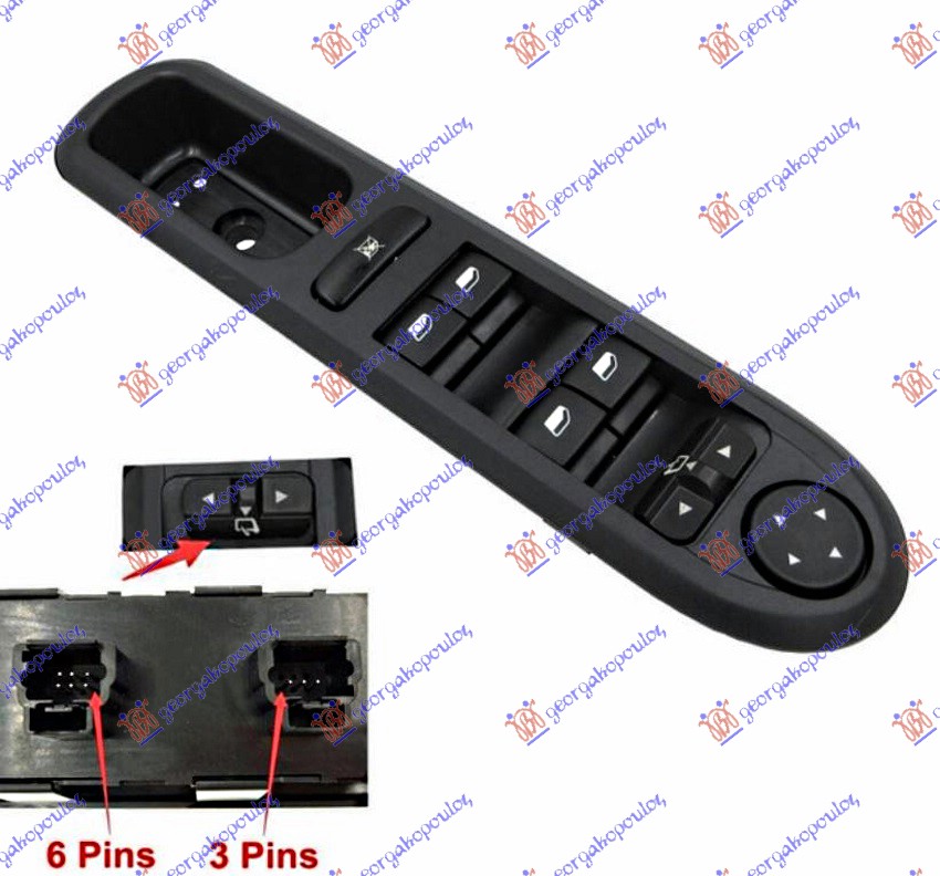 Prekidač u prednjim vratima (4 TASTERA) (9 PIN) L