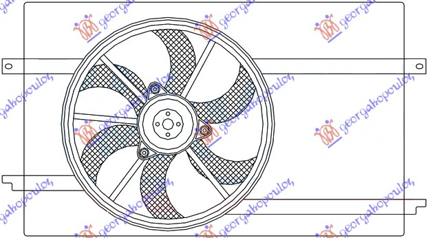 Ventilator hladnjaka komplet (BENZIN)