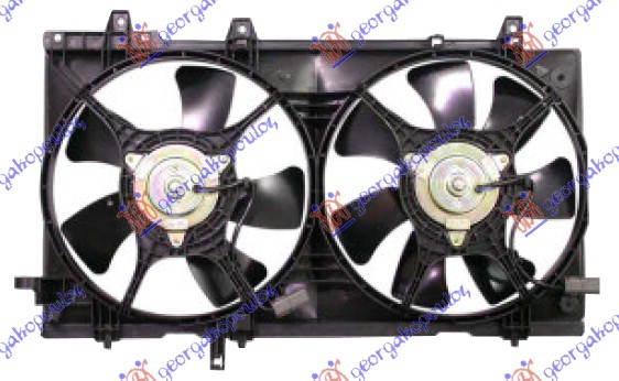 Ventilator hladnjaka (DUPLI) komplet (BENZIN) (SA TURBO)