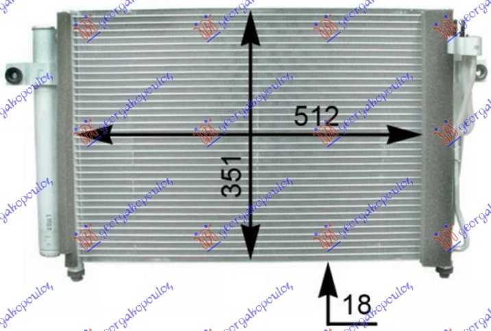 Hladnjak klime 1.1/1.3i 16i 12V (503x350)