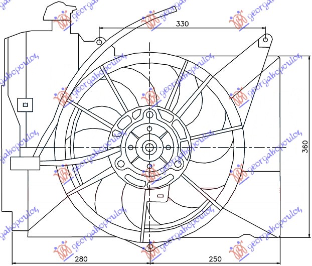 Ventilator komplet (1.3/1.5 JAPAN BENZIN) (+AC)