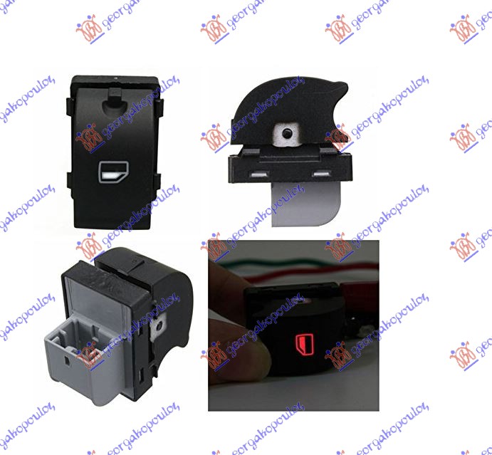 Prekidač u prednjim/zadnjim vratima (4 PIN) D