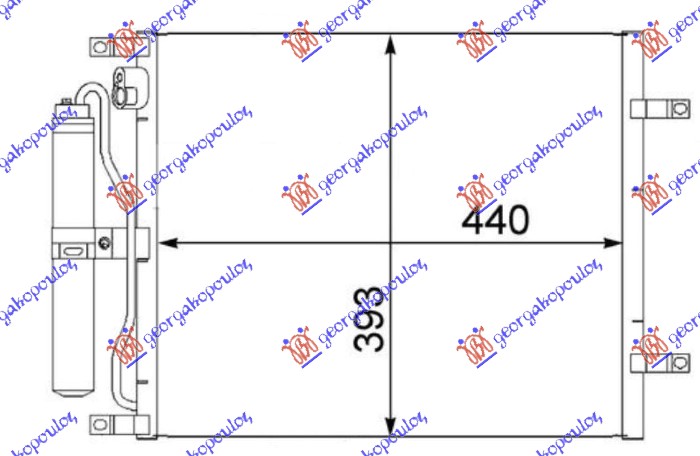 Hladnjak klime 1.5 dci dizel (490x376x16) -2005