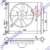 Hladnjak motora za sve modele (-AC) (43x41) sa ventilatorom
