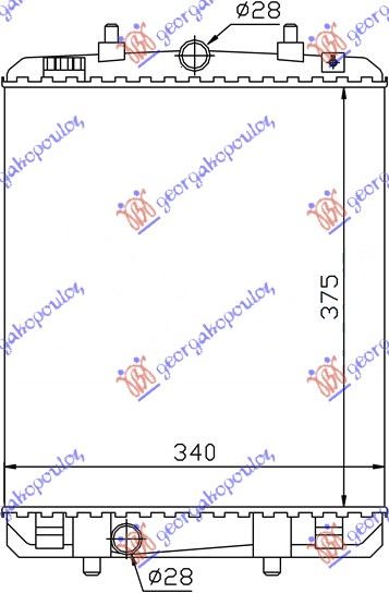 Hladnjak motora 1.4 HDI (37.4x32.6x16)