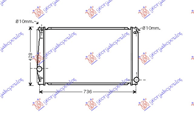 Hladnjak motora 2.0I 16V vvti (MAN/AUTO) (+/-AC) (67.3x41.5)