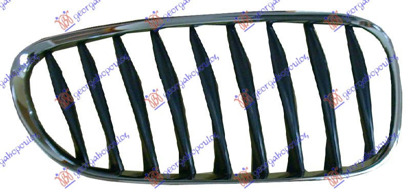 PVC maska hrom/crna D