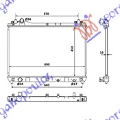 Hladnjak motora 1.9 ddis (45x69x16)