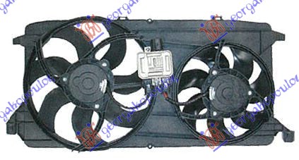 Ventilator (DUPLI) komplet (2.3i16V/2.2TDC) (+AC)