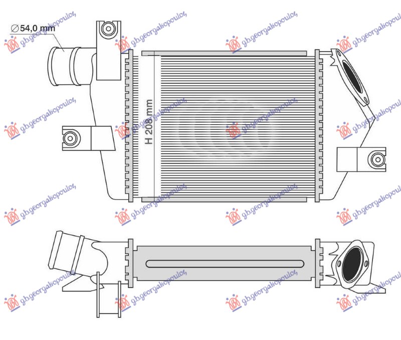 Hladnjak interkulera 2.5 td (275x204x50)