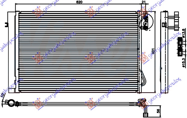 Hladnjak klime 1.6/2.0/2.5/3.0 benzin (587x40)