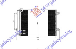 Hladnjak klime 1.6 16v Fsi/2.0 fsi benzin - 1.6/1.9/2.0 TDI dizel (570x430x16)