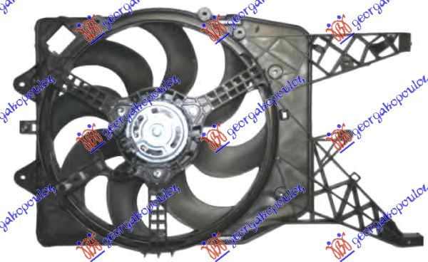 Ventilator komplet (1.4/1.6 TURBO BENZIN - 1.3/1.7 CDTI DIZEL) (DUGULJASTI KONEKTOR) (300W)