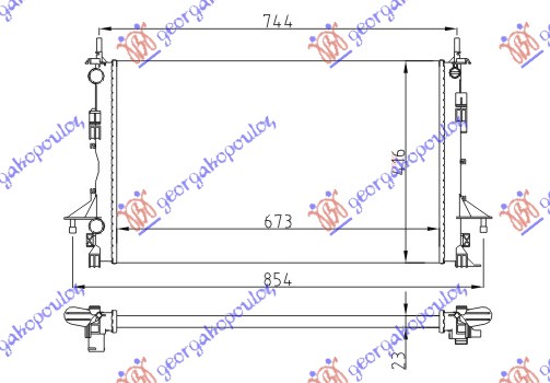 Hladnjak motora za sve modele benzin/dizel (+/-AC) (69x42) -07