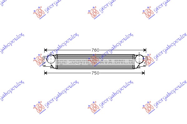 Hladnjak interkulera 2.0 cdti man-auto (570x100x90)