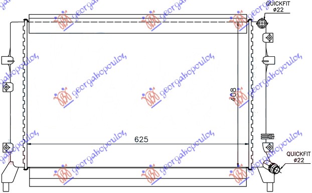 Hladnjak motora dodatni 1.0/1.2/1.4/1.6/1.9/2.0 tsi/tfsi/tdi/fsi benzin/dizel (625x400)