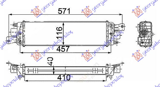 Hladnjak interkulera 1.3 jtd (410x115x40) 03-