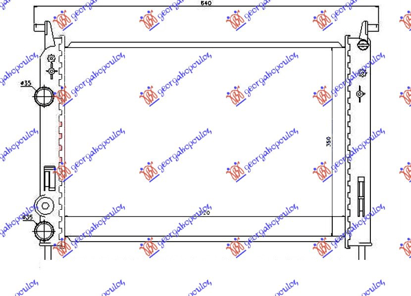 Hladnjak motora 1.2 benzin (52x36x2.5) 00-