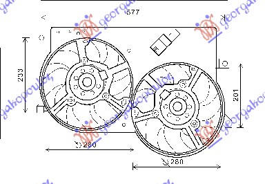 Ventilator (DUPLI) komplet (1.3 JTD) 03-