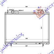 Hladnjak motora 1.9 td (37.5x56.3x42)