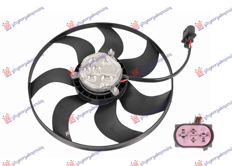 Ventilator (MOTOR+ELISA) (395mm) (400w) (4 PIN)