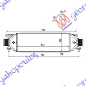 Hladnjak interkulera benzin - 1.3-1.6-1.9 td (573x130x50)