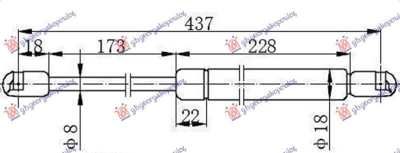 Amortizer gepek vr (437L-350N) (MARELLI)