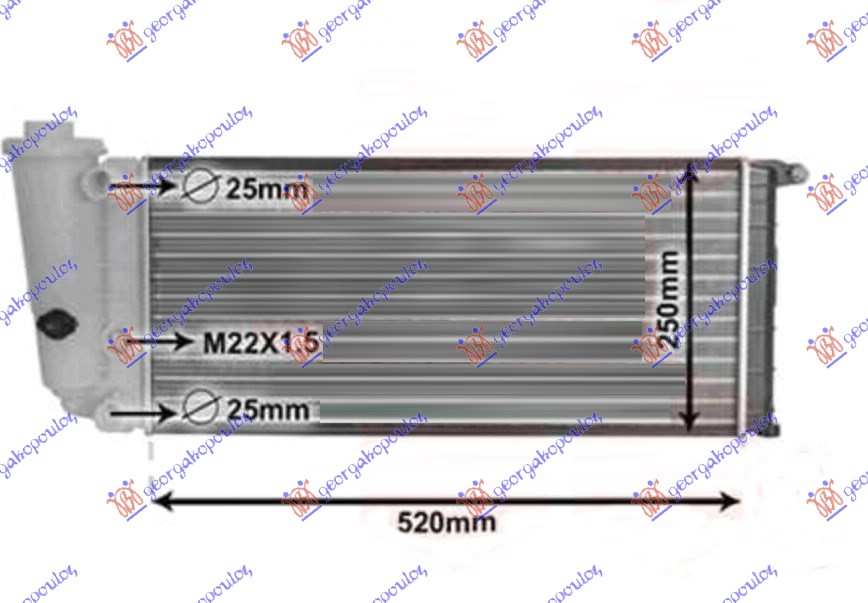 Hladnjak motora 750-900 1.0/1.1 (MAN/AUTO) (52x25)
