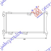 Hladnjak motora 1100 4X4 benzin (58x24.8) 00-03