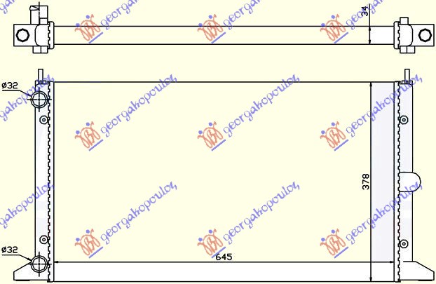 Hladnjak motora 2.0 i/18V (64.5x37.8) -00