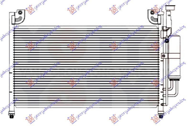 Hladnjak klime benzin/dizel (575x335x16)