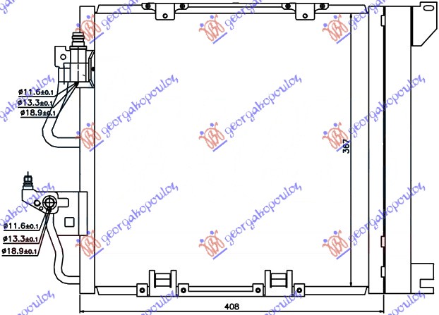 Hladnjak klime 1.7/1.9 cdti (410x380)