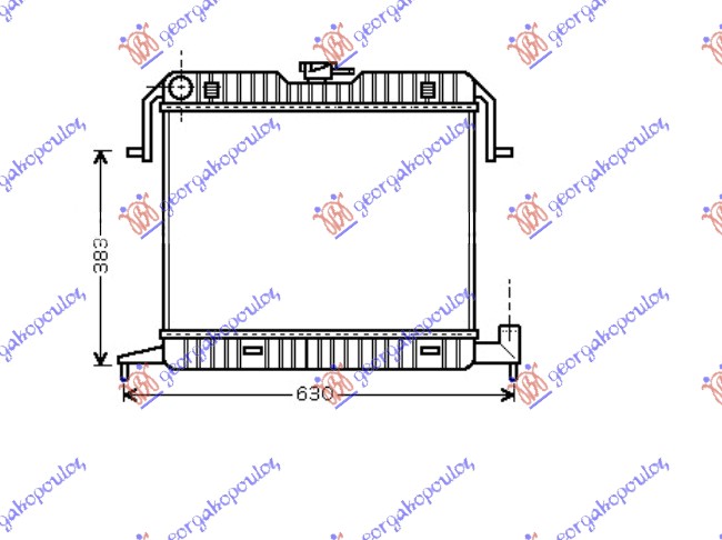 Hladnjak motora 1.8/2.0cc (-AC) (40x50)